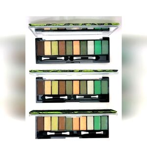 3 pk  palette HARD CANDY Top Ten Eyeshadow Collection GREEN WITH ENVY 526